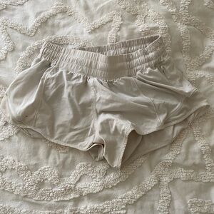 White lulu lemon shorts